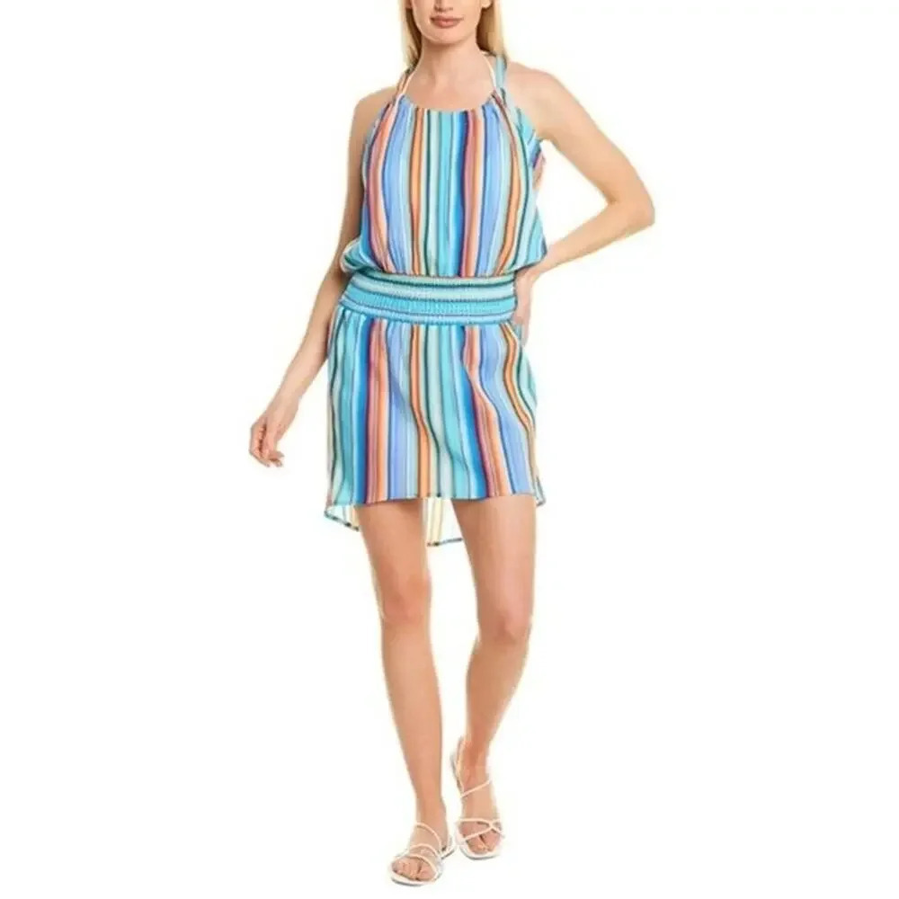 La Blanca Multicolor Striped Swim Dress